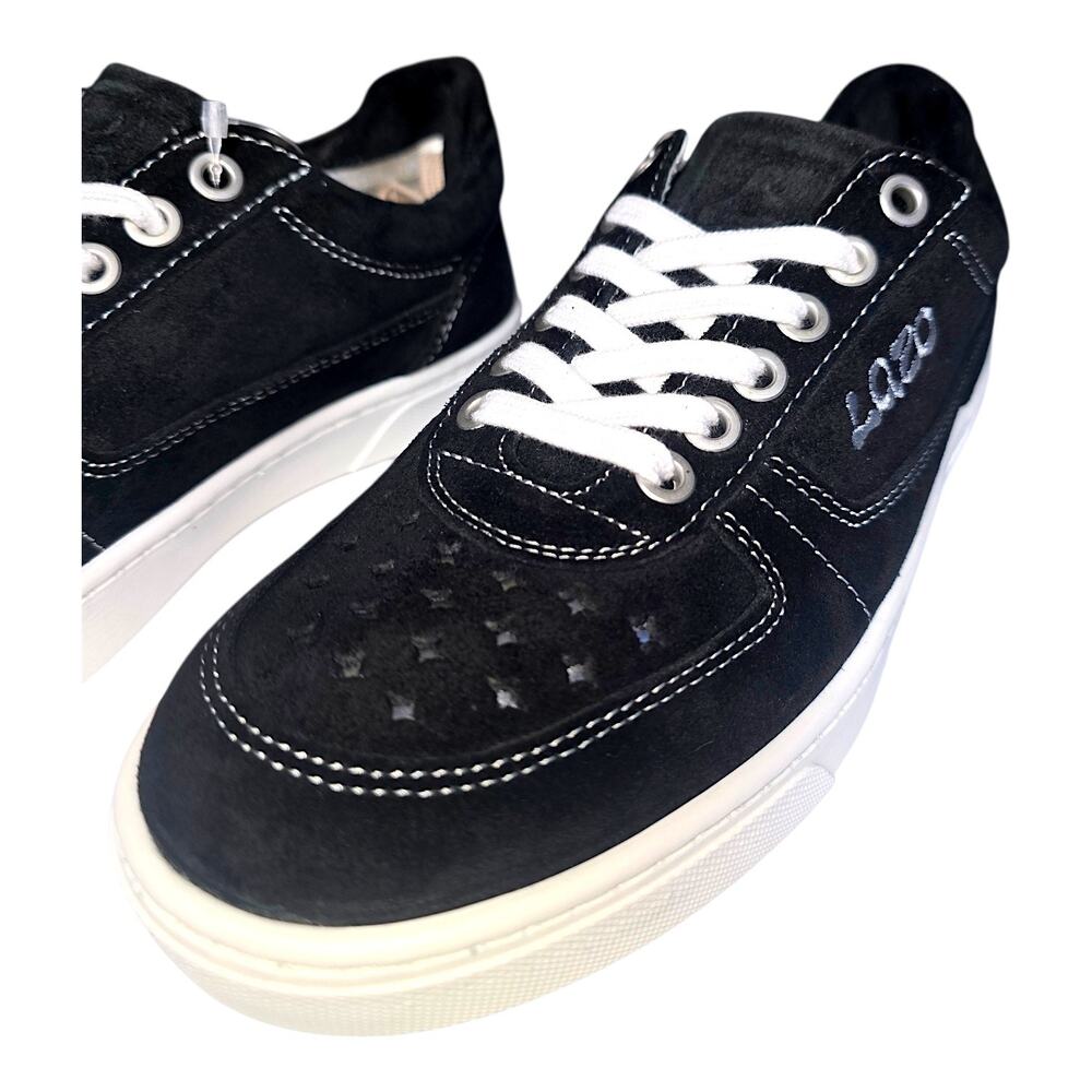 Lazo Hypernova Black Eco Suede Sneakers Womens 7 Low Top Skate Shoes NWT